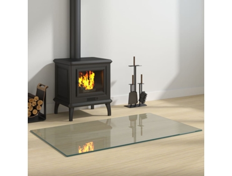 Placa de vidrio para chimenea rectangular 100x60 cm VIDAXL