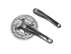 Platos y bielas de aluminio para bicicleta de montaña (caja) platos desmontables P2R 9-8V. 170 mm 42-32-22