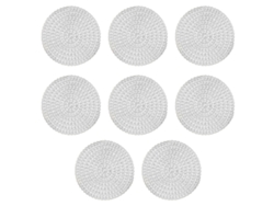 Posavasos beige absorbentes de madera para proteger la mesa, hechos a mano.