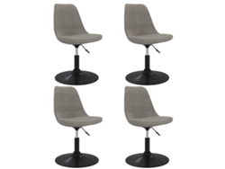 Maison Exclusive - Sillas De Comedor Giratorias 4 Unidades Terciopelo Gris Claro