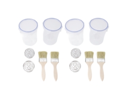 Juego De Recipientes Herméticos Para Pintura De 1000 Ml Con Bola Mezcladora Y Pincel De Repuesto.