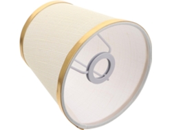 Lámpara De Techo Y Pared Con Estructura Metálica Y De Pvc En Tela Beige, Luz Sólida.