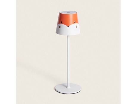 LEDKIA Lámpara de Mesa LED 3W Portátil de Metal con Batería USB Recargable Anisa Kids Naranja Tª