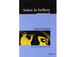 Libro Sobre La Bellesa Musical de Eduard Hanslick (Catalán)