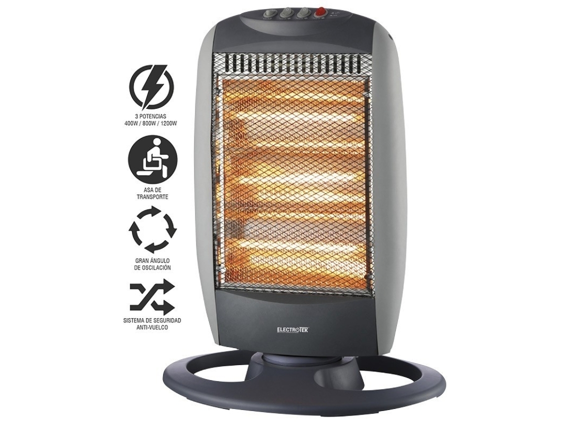 Estufa Halógena 3 ajustes de temperatura y oscilación | Oferta exclusiva THULOS