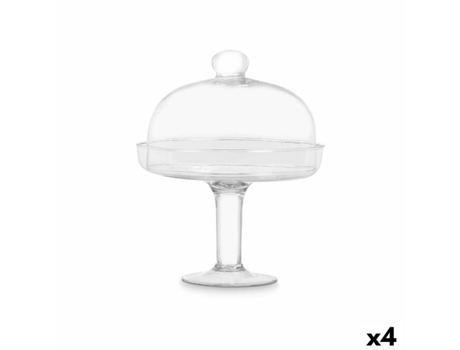 Tartera Transparente Cristal 24x30x24 cm (4 Unidades)