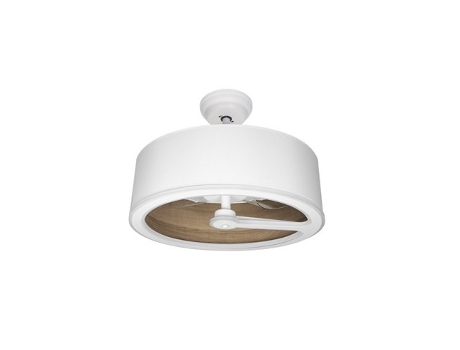 Ventilador de Techo DC Tatiana 110W Blanco Madera Oscura 3 Aspas FABRILAMP
