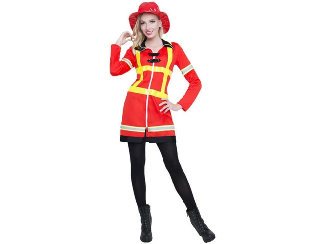 Disfraz de Mujer DISFRAZZES Bombera (Talla: S)