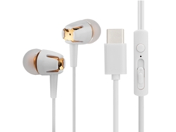 Fones De Ouvido Type C Intra-auriculares Com Microfone Hands-free Bass Profundo Para Letv