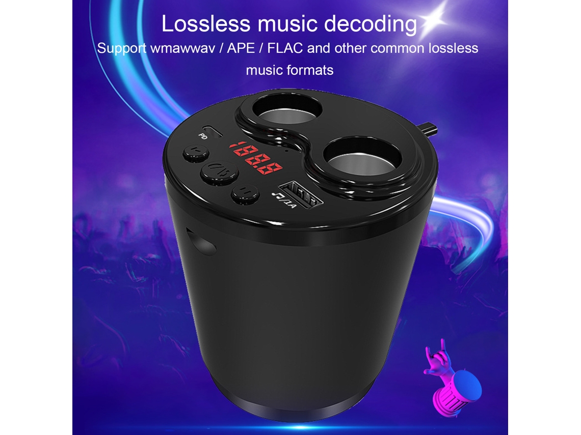 Cargador De Coche Usb Doble Con Transmisor Fm, Control Remoto Manos Libres Bluetooth 5.0, Universal De 12-24 V.