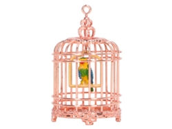 Jaula De Metal En Miniatura Para Casa De Muñecas 1/12 1/6 Decoración En Oro Rosa