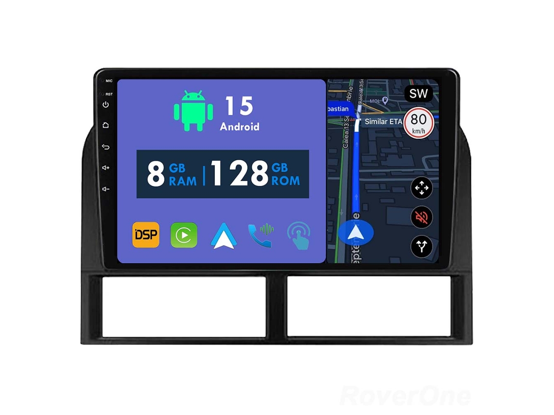 Coche Radio Android Auto Autoradio 8GB RAM 128G ROM CarPlay Navegación GPS Pantalla Táctil RoverOne para Jeep Grand Cherokee II WJ 1998 - 2004 