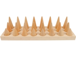 Organizador Anillos Madera 24 Ranuras Extraíbles Soporte Joyas Almacenamiento Elegante Boutique Tocador