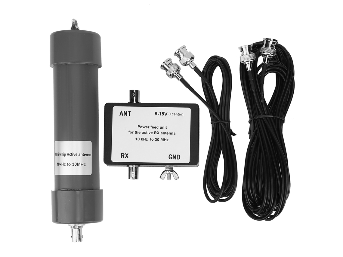 Antena Activa Mini Látigo De 10 Khz A 30 Mhz Con Cable Portátil Para Comunicaciones Por Radio.