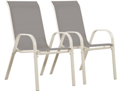 Conjunto 2 Sillas de Jardín HABITAT Y JARDÍN Cordoba 86731 (Gris - 53.5 x 75 x 92 cm)