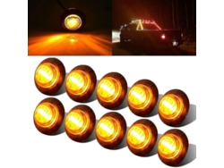 10 Luces Led Universales De Señalización Lateral De 12v-24v, Color Amarillo, Para Coche, Camión O Remolque.
