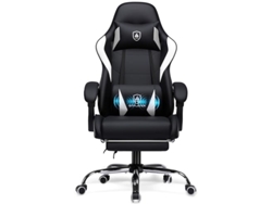 Silla Gaming Ergonómica con Soporte Lumbar, Ajuste de Altura, Acolchada, Hasta 150 kg, Color Negro GT Player
