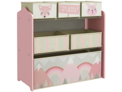 Organizador infantil con 6 cajas de tela extraíbles para juguetes, 63x30x66 cm VISTA