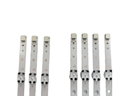 Tira de LED de 53,5 mm de longitud, 7 LED (4 unidades), 8 LED (3 unidades), regulable, de aluminio.