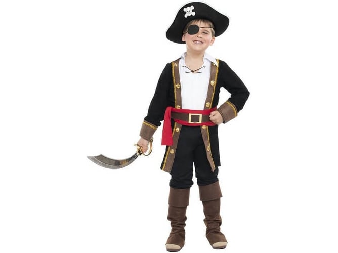 Mejorar despensa detalles Disfraz de Niño DISFRAZZES Pirata Casaca Negra (Talla: 10 a 12 años) |  Worten.es