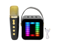Mini Máquina De Karaoke Portátil Bluetooth Con Micrófono Y Procesador De Chip Digital Rgb.