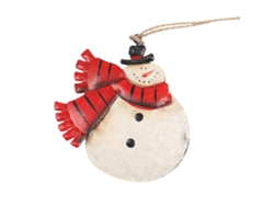 Adornos Navideños De Hierro Forjado Con Forma De Muñeco De Nieve Para Colgar En El Árbol De Navidad.