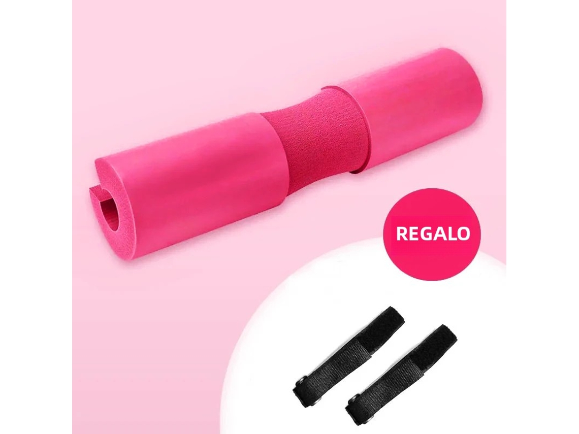 Protector de cuello para sentadillas, protector de hombros para barras, guantes de fitness, equipo de levantamiento de pesas para hombres Mdug (rosa)