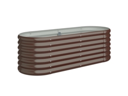 Jardinera VIDAXL Marrón Acero (114x40x36cm)