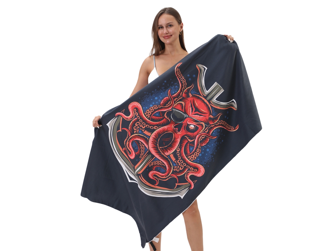 Toalla de playa de microfibra a rayas Yuysan, de alta absorción y secado rápido, 160 x 80 cm, modelo B43, color negro.