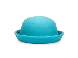 Sombrero Bombín Derby Moderno De Lana De Color Liso Para Mujer