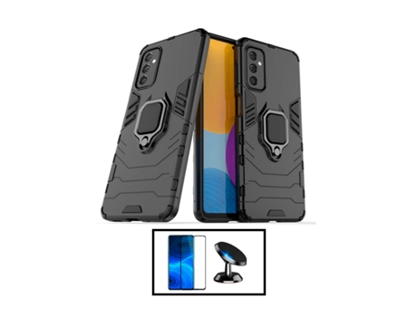 Kit De Pantalla De Vidrio Templado De Cubierta Completa 5D + Estuche Defensor Militar 3X1 + Soporte De Automóvil Magnético Para Samsung Galaxy A04s...