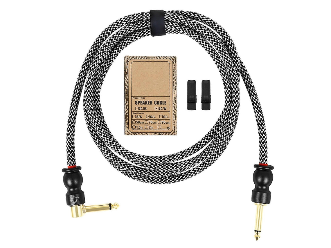 Cable para guitarra e instrumentos musicales con sonido silencioso, 6,35 mm, para guitarra y teclado, conector recto de 1/4'', LALAMOLI
