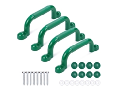 Relaxdays - Pegas Para Escalada, Pack De 4, Cada Uma Até 100 Kg, Torre De Brincar Beliche, Acessórios, Plástico, Verde