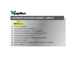 Aspirador /soplador papillon compact 2600 watios