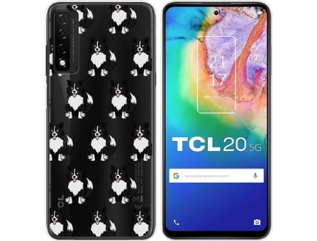 Carcasa TCL 20 5G TUMUNDOSMARTPHONE Dibujos Transparente Perros 07 Multicolor