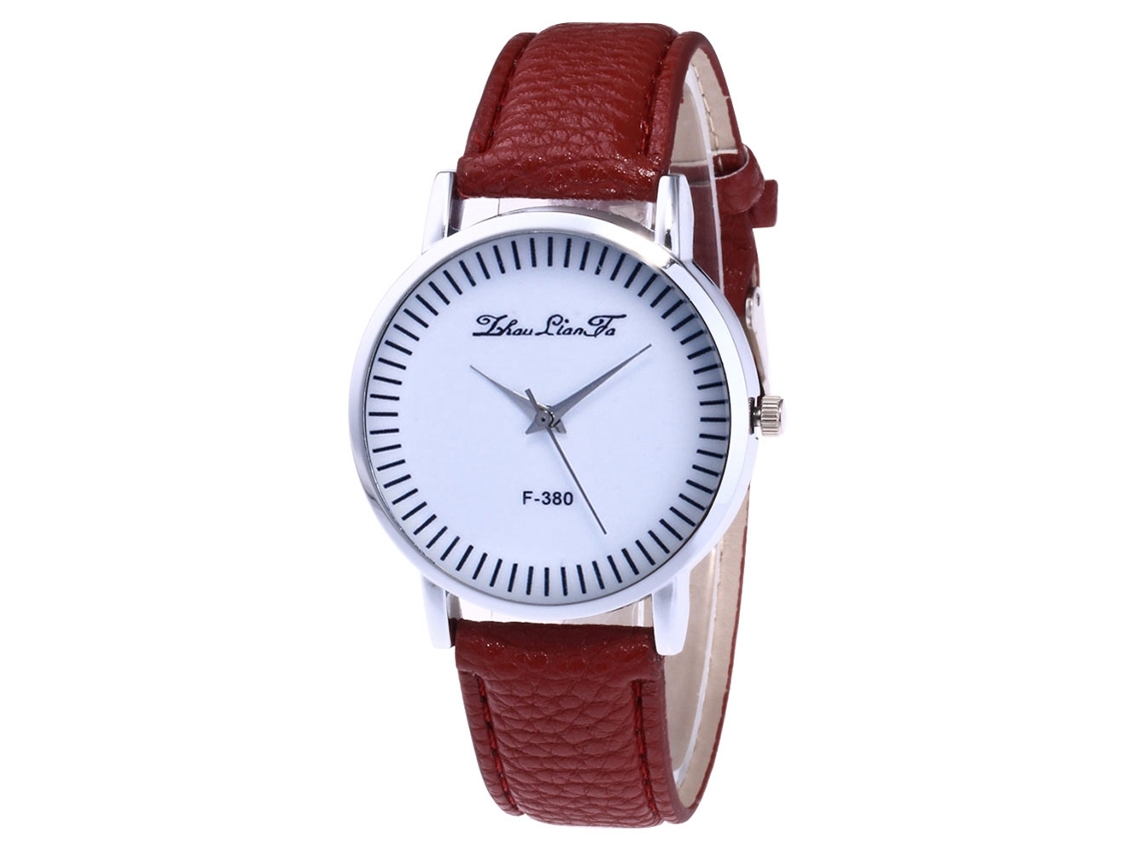 Reloj De Pulsera De Moda Para Mujer Zhoulianfa F380-a, Color Marrón, Con Movimiento De Cuarzo.