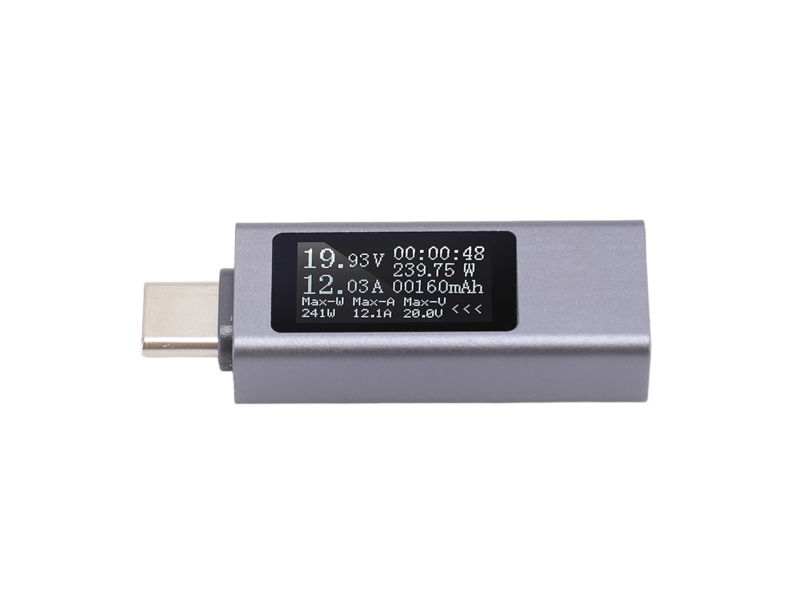 Multímetro Digital Usb Tipo C, Voltímetro Y Amperímetro Dc4-30v 0-12a Kws-2301c