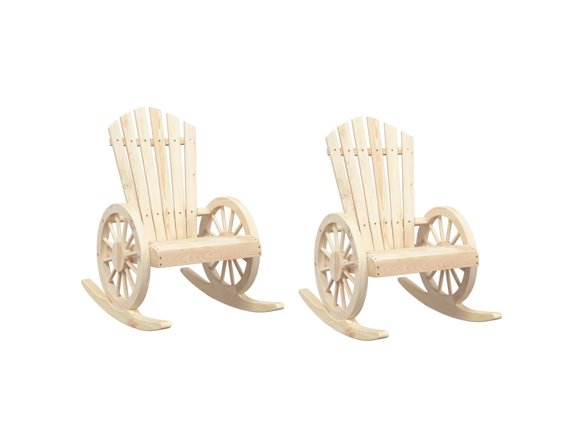 Maison Exclusive - Sillas Mecedoras Adirondack 2 Uds Madera Maciza De Abeto