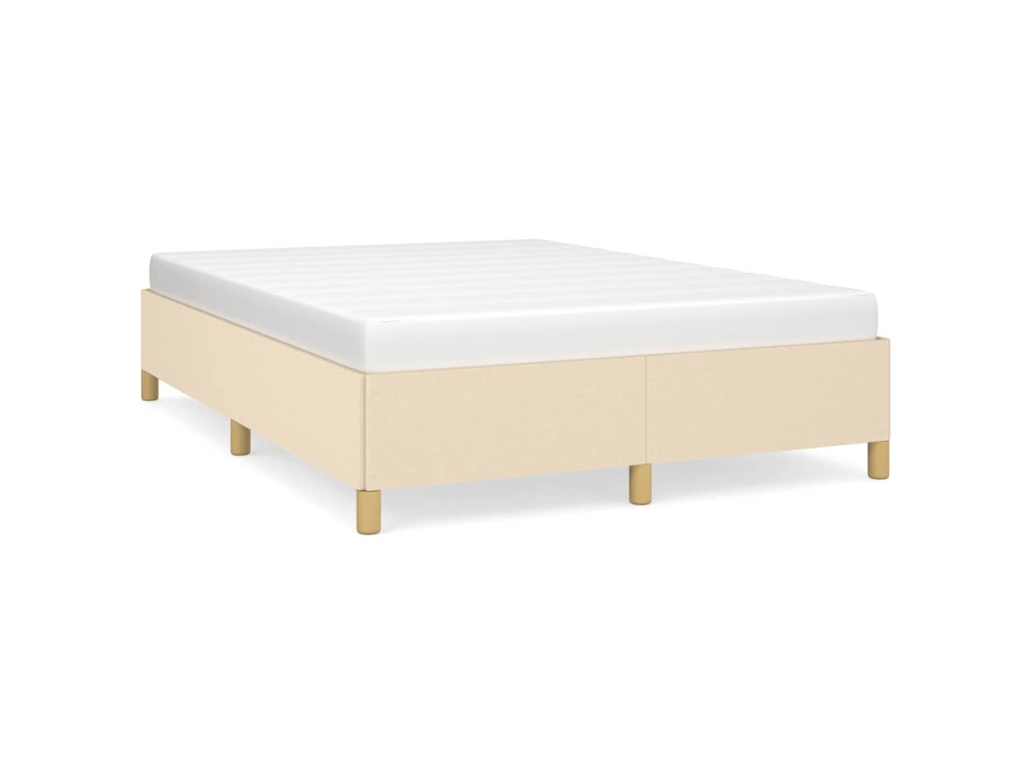 Maison Exclusive - Cama Sin Colchón Tela Color Crema 140x200 Cm