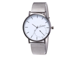 Reloj De Pulsera Unisex Clásico De Cuarzo Con Correa De Malla Negra Informal.