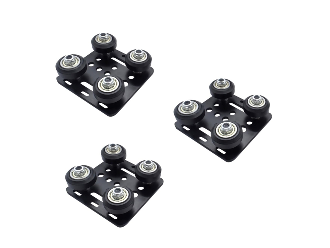 Kit De Ruedas De Aluminio De 3 Piezas Para Impresora, Juego De Poleas Con Placa