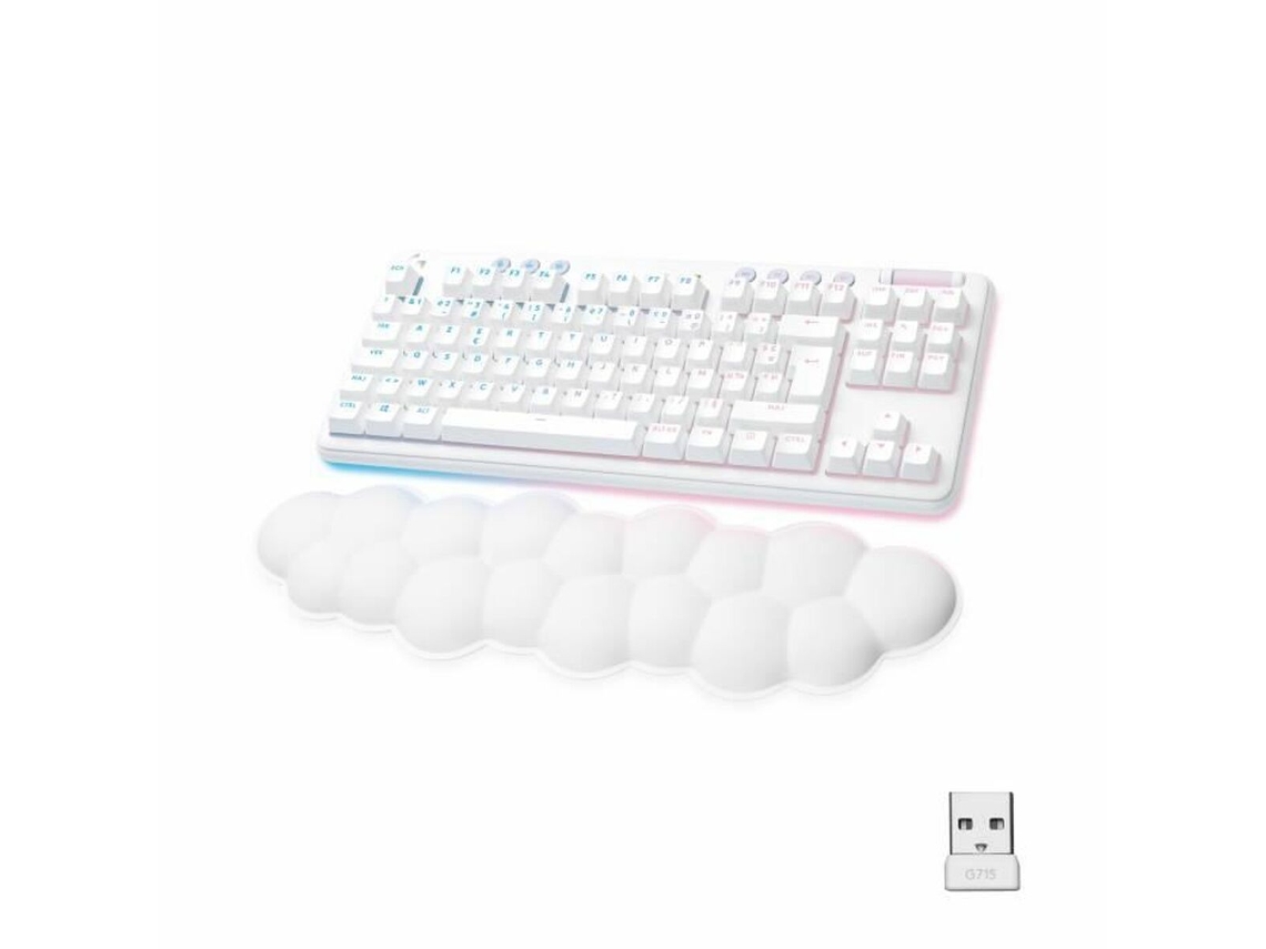 Teclado Gaming LOGITECH G715 (Membrana - Francés - Blanco)