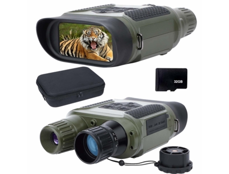 Binoculares de visión nocturna Chronus con tarjeta TF Zoom digital infrarrojo de 32 GB Cámara HD 7X Alcance 400 M para navegación de exploración BI...
