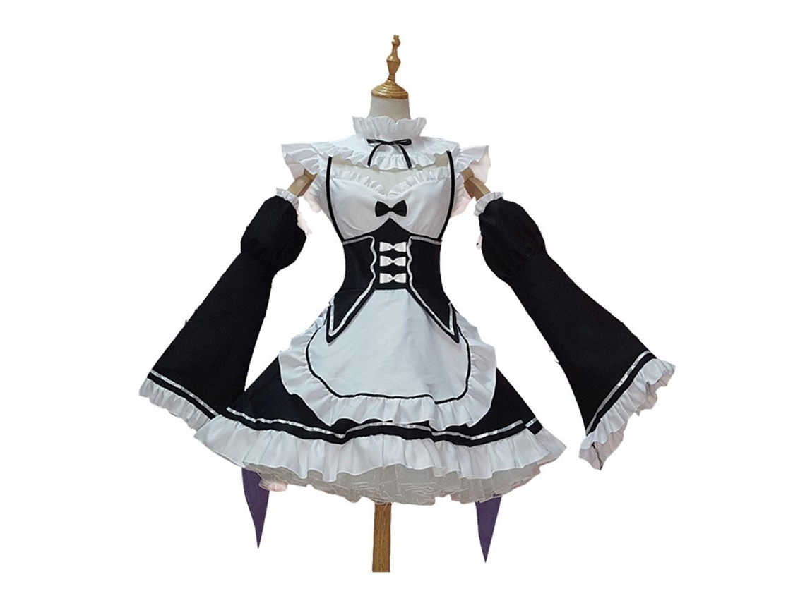 Vestido De Criada Tuxedo Anime Para Cosplay Halloween Outfit De Criada Blanco Y Negro Para Las Cuatro Estaciones