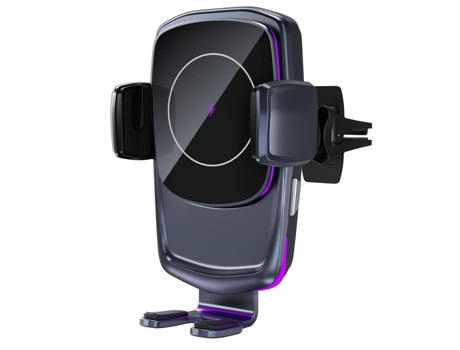 Cargador Coche Sujeción Carga Rápida Qi Teléfono Ventilación para Apple CHRONUS Negro