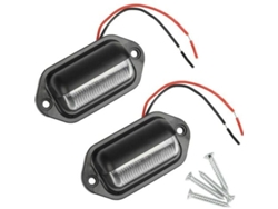 2 Luces Led Impermeables Para Matrícula Con 6 Led Para Camiones, Furgonetas Y Coches, 12v/24v