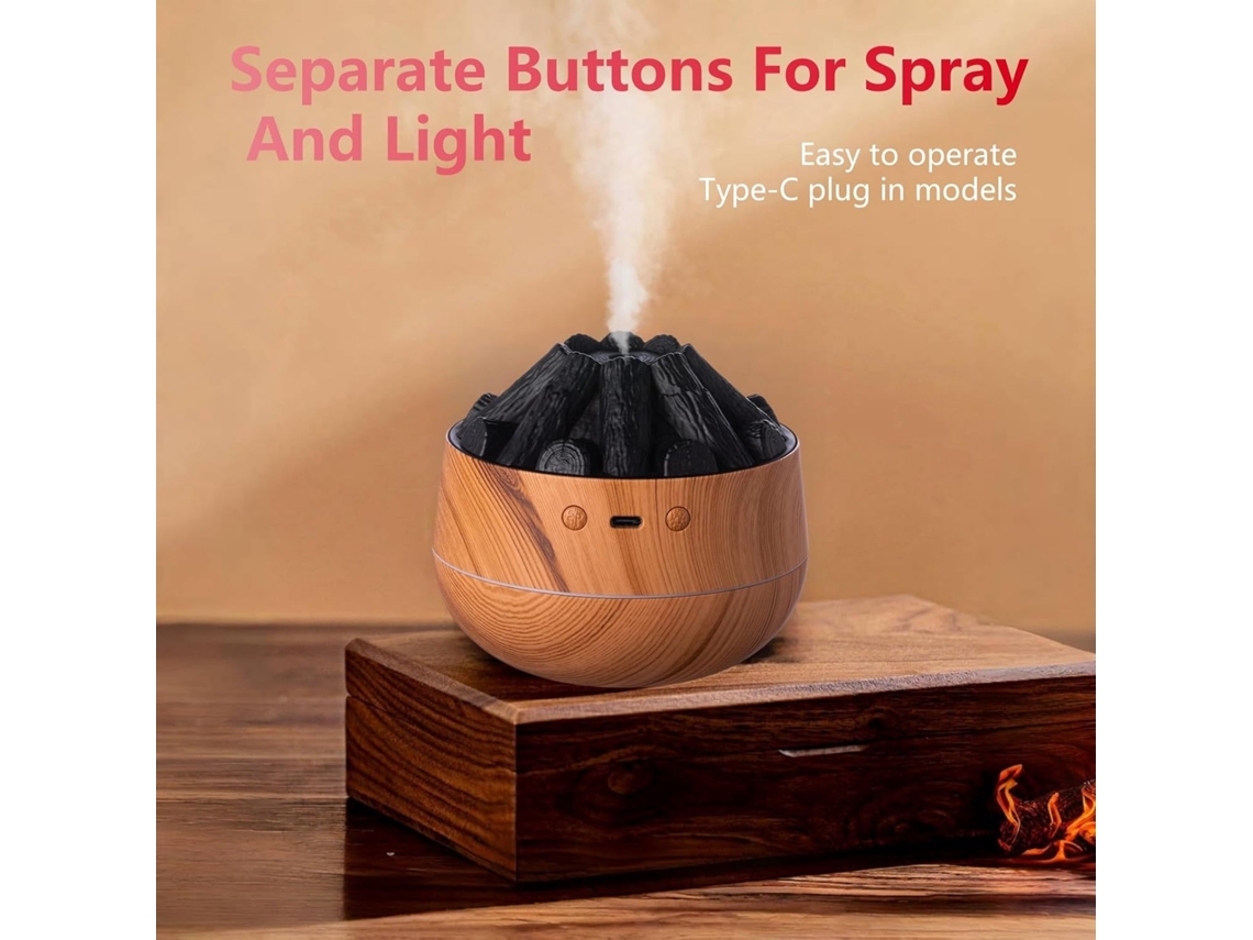 Mini humidificador portátil de vapor frío con alimentación USB Mdug (amarillo)