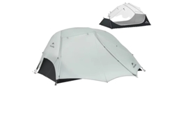 Tienda de campaña para senderismo, diseño ultraligero, impermeable, gris.