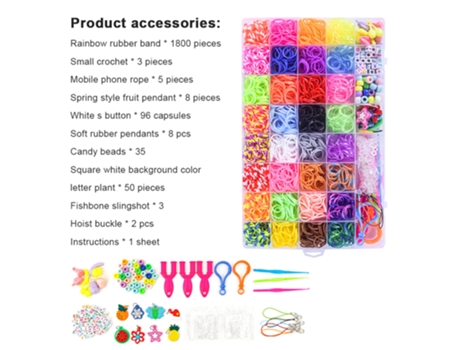 Regalos para niñas, Kit de telar de bandas de goma, manualidades para niños, juguetes DIY, Kit para hacer pulseras, regalo de cumpleaños JEDBESETZT