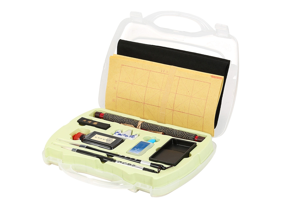 Kit De Caligrafía China Tradicional Para Principiantes: Pincel, Tinta, Papel De Escritura Y Caja De Herramientas